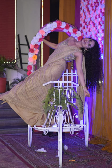 Hot Model Payal Wadhwa Long Hair Photos In Pink Saree 3